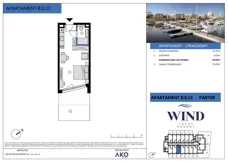 1 pokój, apartament inwestycyjny 29,60 m², parter, oferta nr B.0.13, Wind Yacht Resort, Wiślinka, ul. Piaskowa 1-3