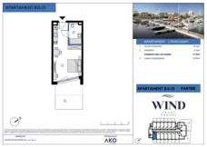 1 pokój, apartament inwestycyjny 31,58 m², parter, oferta nr B.0.15, Wind Yacht Resort, Wiślinka, ul. Piaskowa 1-3