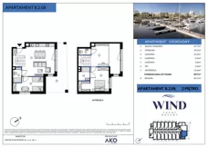 4 pokoje, apartament inwestycyjny 88,91 m², piętro 2, oferta nr B.2.08, Wind Yacht Resort, Wiślinka, ul. Piaskowa 1-3