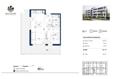 2 pokoje, apartament inwestycyjny 39,70 m², piętro 1, oferta nr M11, Sea Light Residence, Gąski, ul Nadbrzeżna