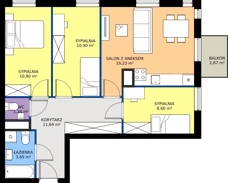 4 pokoje, mieszkanie 66,26 m², piętro 2, oferta nr A18, Jodłowicka 5, Wrocław, Maślice, Stabłowice, ul. Jodłowicka 5