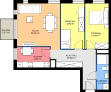 3 pokoje, mieszkanie 63,18 m², piętro 1, oferta nr A10, Jodłowicka 5, Wrocław, Maślice, Stabłowice, ul. Jodłowicka 5