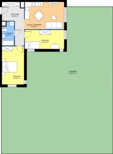 3 pokoje, mieszkanie 61,89 m², parter, oferta nr A1, Jodłowicka 5, Wrocław, Maślice, Stabłowice, ul. Jodłowicka 5