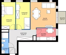 3 pokoje, mieszkanie 63,18 m², piętro 1, oferta nr C10, Jodłowicka 5, Wrocław, Maślice, Stabłowice, ul. Jodłowicka 5