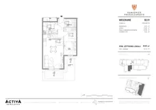 2 pokoje, mieszkanie 45,41 m², piętro 2, oferta nr B2.29, Kamienice Pruszczańskie, Pruszcz Gdański, ul. Grunwaldzka 71B, 71D