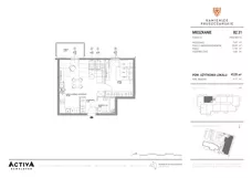 2 pokoje, mieszkanie 43,28 m², piętro 2, oferta nr B2.31, Kamienice Pruszczańskie, Pruszcz Gdański, ul. Grunwaldzka 71B, 71D