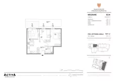 3 pokoje, mieszkanie 48,25 m², piętro 1, oferta nr B2.21, Kamienice Pruszczańskie, Pruszcz Gdański, ul. Grunwaldzka 71B, 71D