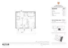 3 pokoje, mieszkanie 53,91 m², parter, oferta nr B2.10, Kamienice Pruszczańskie, Pruszcz Gdański, ul. Grunwaldzka 71B, 71D