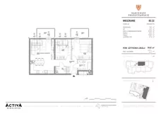 3 pokoje, mieszkanie 59,56 m², piętro 2, oferta nr B2.22, Kamienice Pruszczańskie, Pruszcz Gdański, ul. Grunwaldzka 71B, 71D