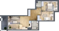 3 pokoje, mieszkanie 61,11 m², piętro 4, oferta nr B15/C062, Miasto Moje, Warszawa, Białołęka, Żerań, ul. Marywilska 62