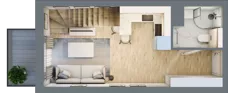 2 pokoje, mieszkanie 41,45 m², piętro 2, oferta nr 4B_20, Nowa Północ, Szczecin, Północ, Stołczyn, ul. Sobola