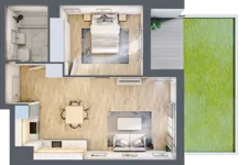 2 pokoje, mieszkanie 42,36 m², piętro 2, oferta nr 9B042, Ursus Centralny, Warszawa, Ursus, Szamoty, ul. Kazimierza Gierdziejewskiego