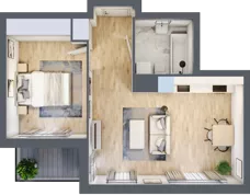 2 pokoje, mieszkanie 45,32 m², piętro 3, oferta nr 8B045, Ursus Centralny, Warszawa, Ursus, Szamoty, ul. Kazimierza Gierdziejewskiego