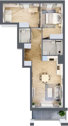 3 pokoje, mieszkanie 59,75 m², piętro 1, oferta nr 8A003, Ursus Centralny, Warszawa, Ursus, Szamoty, ul. Kazimierza Gierdziejewskiego