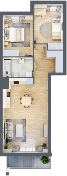 3 pokoje, mieszkanie 61,61 m², piętro 2, oferta nr 8B043, Ursus Centralny, Warszawa, Ursus, Szamoty, ul. Kazimierza Gierdziejewskiego