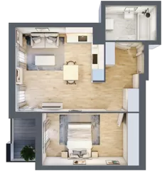 2 pokoje, mieszkanie 45,90 m², piętro 1, oferta nr 9B032, Ursus Centralny, Warszawa, Ursus, Szamoty, ul. Kazimierza Gierdziejewskiego