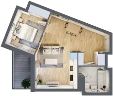 2 pokoje, mieszkanie 43,72 m², piętro 2, oferta nr 9B043, Ursus Centralny, Warszawa, Ursus, Szamoty, ul. Kazimierza Gierdziejewskiego