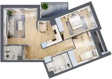 3 pokoje, mieszkanie 62,20 m², piętro 4, oferta nr 9B064, Ursus Centralny, Warszawa, Ursus, Szamoty, ul. Kazimierza Gierdziejewskiego