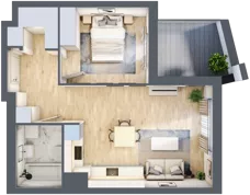 2 pokoje, mieszkanie 45,30 m², piętro 1, oferta nr 9B040, Ursus Centralny, Warszawa, Ursus, Szamoty, ul. Kazimierza Gierdziejewskiego