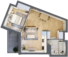 2 pokoje, mieszkanie 43,72 m², piętro 1, oferta nr 9B034, Ursus Centralny, Warszawa, Ursus, Szamoty, ul. Kazimierza Gierdziejewskiego