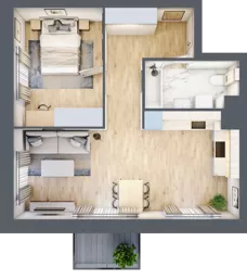 2 pokoje, mieszkanie 49,13 m², piętro 2, oferta nr E07, Osiedle Startowe, Wrocław, Psie Pole-Zawidawie, Zakrzów, ul. Zatorska / al. Sobieskiego