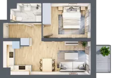 2 pokoje, mieszkanie 39,50 m², piętro 1, oferta nr G05, Osiedle Startowe, Wrocław, Psie Pole-Zawidawie, Zakrzów, ul. Zatorska / al. Sobieskiego