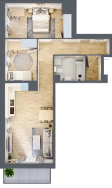 3 pokoje, mieszkanie 62,07 m², piętro 2, oferta nr A07, Osiedle Startowe, Wrocław, Psie Pole-Zawidawie, Zakrzów, ul. Zatorska / al. Sobieskiego