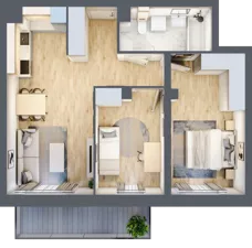 3 pokoje, mieszkanie 58,44 m², piętro 2, oferta nr G10, Osiedle Startowe, Wrocław, Psie Pole-Zawidawie, Zakrzów, ul. Zatorska / al. Sobieskiego