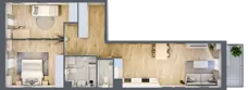 3 pokoje, mieszkanie 67,88 m², piętro 3, oferta nr B09, Osiedle Startowe, Wrocław, Psie Pole-Zawidawie, Zakrzów, ul. Zatorska / al. Sobieskiego