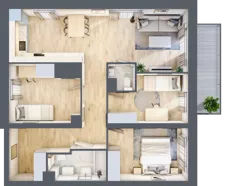 4 pokoje, mieszkanie 73,78 m², piętro 7, oferta nr G51, Osiedle Startowe, Wrocław, Psie Pole-Zawidawie, Zakrzów, ul. Zatorska / al. Sobieskiego