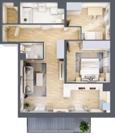 3 pokoje, mieszkanie 62,86 m², piętro 4, oferta nr D19, Osiedle Startowe, Wrocław, Psie Pole-Zawidawie, Zakrzów, ul. Zatorska / al. Sobieskiego