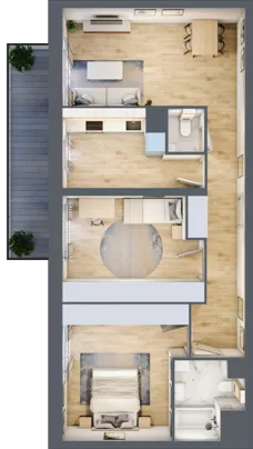 3 pokoje, mieszkanie 78,78 m², piętro 1, oferta nr G08, Osiedle Startowe, Wrocław, Psie Pole-Zawidawie, Zakrzów, ul. Zatorska / al. Sobieskiego
