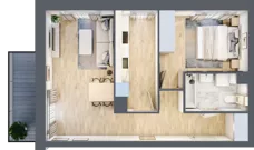 2 pokoje, mieszkanie 49,69 m², piętro 2, oferta nr G15, Osiedle Startowe, Wrocław, Psie Pole-Zawidawie, Zakrzów, ul. Zatorska / al. Sobieskiego