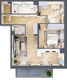 3 pokoje, mieszkanie 62,86 m², piętro 3, oferta nr D14, Osiedle Startowe, Wrocław, Psie Pole-Zawidawie, Zakrzów, ul. Zatorska / al. Sobieskiego