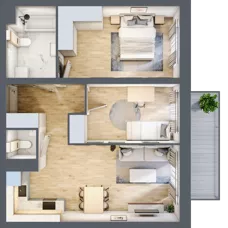 3 pokoje, mieszkanie 61,78 m², piętro 1, oferta nr G04, Osiedle Startowe, Wrocław, Psie Pole-Zawidawie, Zakrzów, ul. Zatorska / al. Sobieskiego