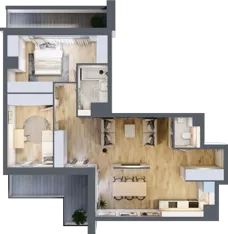 3 pokoje, mieszkanie 69,29 m², piętro 5, oferta nr C120, Grunwald Między Drzewami 3, Poznań, Grunwald, Grunwald Południe, ul. Unii Europejskiej / Smardzewska