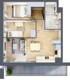 3 pokoje, mieszkanie 49,45 m², piętro 5, oferta nr C119, Grunwald Między Drzewami 3, Poznań, Grunwald, Grunwald Południe, ul. Unii Europejskiej / Smardzewska