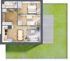 3 pokoje, mieszkanie 50,69 m², parter, oferta nr C083, Grunwald Między Drzewami 3, Poznań, Grunwald, Grunwald Południe, ul. Unii Europejskiej / Smardzewska