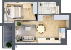 2 pokoje, mieszkanie 37,42 m², piętro 4, oferta nr C116, Grunwald Między Drzewami 3, Poznań, Grunwald, Grunwald Południe, ul. Unii Europejskiej / Smardzewska