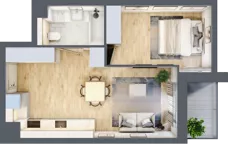 2 pokoje, mieszkanie 38,44 m², piętro 1, oferta nr D127, Grunwald Między Drzewami 3, Poznań, Grunwald, Grunwald Południe, ul. Unii Europejskiej / Smardzewska