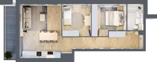 3 pokoje, mieszkanie 60,80 m², piętro 3, oferta nr D151, Grunwald Między Drzewami 3, Poznań, Grunwald, Grunwald Południe, ul. Unii Europejskiej / Smardzewska