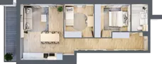 3 pokoje, mieszkanie 60,80 m², piętro 2, oferta nr D145, Grunwald Między Drzewami 3, Poznań, Grunwald, Grunwald Południe, ul. Unii Europejskiej / Smardzewska
