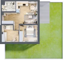 3 pokoje, mieszkanie 51,90 m², parter, oferta nr D123, Grunwald Między Drzewami 3, Poznań, Grunwald, Grunwald Południe, ul. Unii Europejskiej / Smardzewska
