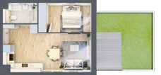 2 pokoje, mieszkanie 37,63 m², parter, oferta nr D122, Grunwald Między Drzewami 3, Poznań, Grunwald, Grunwald Południe, ul. Unii Europejskiej / Smardzewska