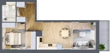 2 pokoje, mieszkanie 44,60 m², piętro 1, oferta nr D130, Grunwald Między Drzewami 3, Poznań, Grunwald, Grunwald Południe, ul. Unii Europejskiej / Smardzewska