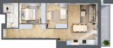 3 pokoje, mieszkanie 59,89 m², piętro 3, oferta nr E191, Grunwald Między Drzewami 3, Poznań, Grunwald, Grunwald Południe, ul. Unii Europejskiej / Smardzewska