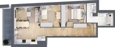 3 pokoje, mieszkanie 59,65 m², piętro 1, oferta nr F217, Grunwald Między Drzewami 3, Poznań, Grunwald, Grunwald Południe, ul. Unii Europejskiej / Smardzewska