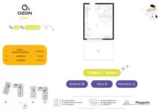 1 pokój, mieszkanie 28,91 m², parter, oferta nr 2.32, Osiedle Ozon - Etap VII, Kraków, Prądnik Biały, Górka Narodowa, ul. Stefana Banacha/ul. Fryderyka Schillinga