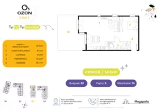 2 pokoje, mieszkanie 59,70 m², parter, oferta nr 10.3, Osiedle Ozon - Etap VII, Kraków, Prądnik Biały, Górka Narodowa, ul. Stefana Banacha/ul. Fryderyka Schillinga