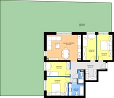 5 pokoi, mieszkanie 94,35 m², parter, oferta nr J.M.0.02, Sereno Park, Łódź, Widzew, Stoki, ul.Listopadowa 91-95